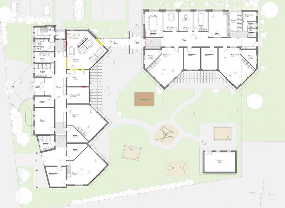 Studie Kindergartenerweiterung in Ummendorf – Projekt von JKLM Freie Architekten