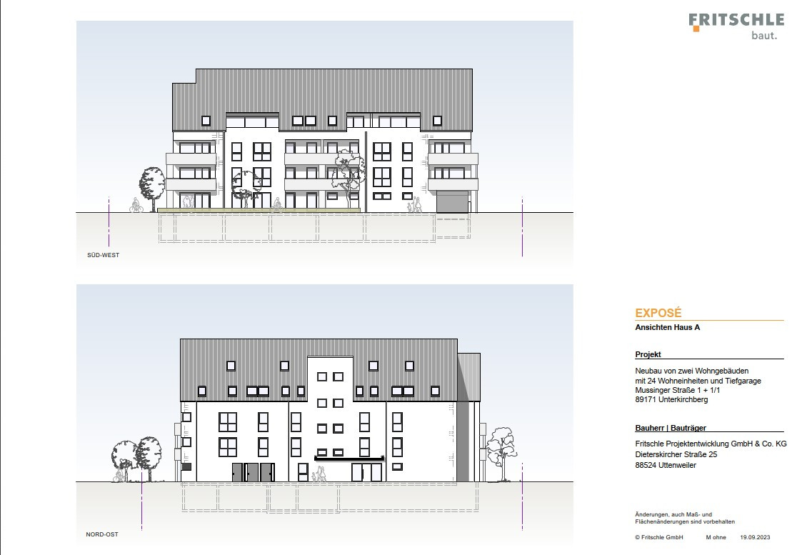 Wohnanlage mit 24 Wohneinheiten u TG in Unterkirchberg – Projekt von JKLM Freie Architekten
